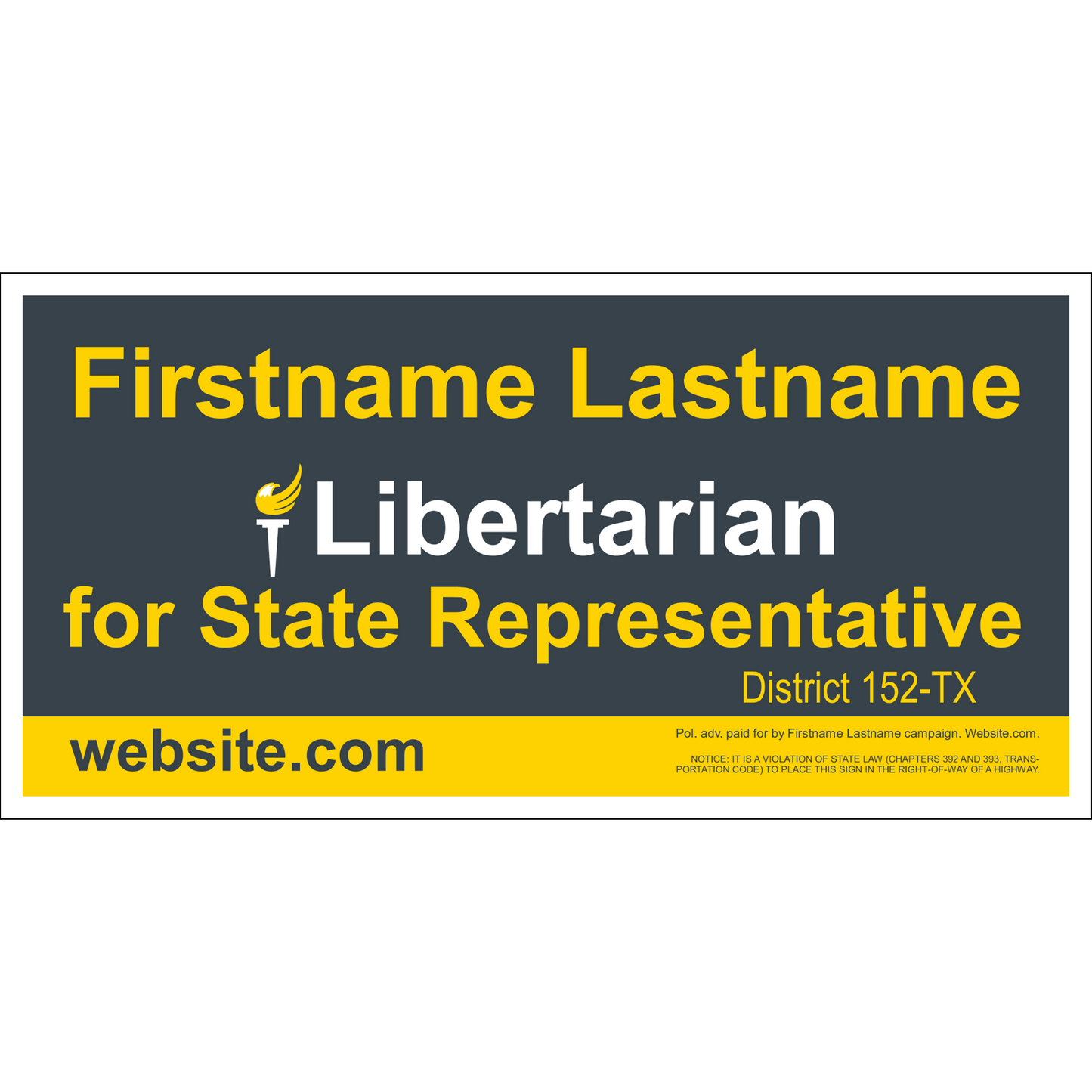 Yard Signs (Large) 48"x24"