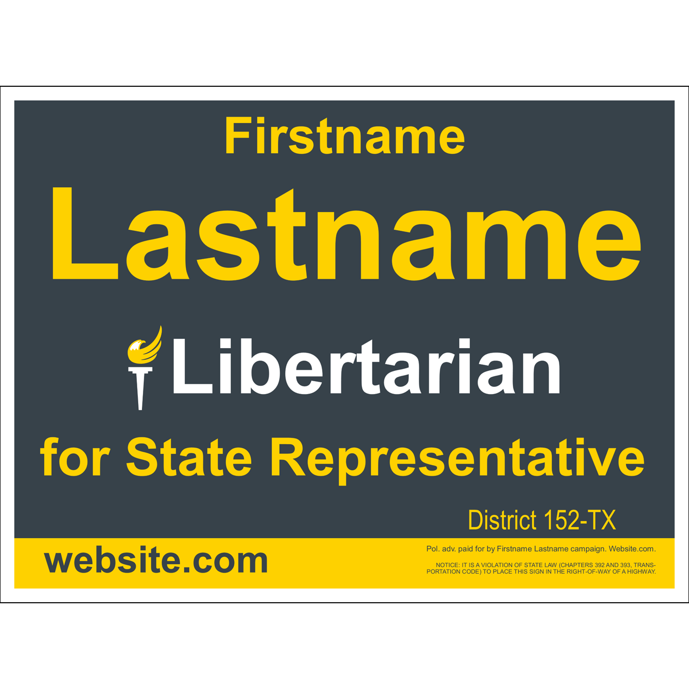 Yard Signs 24"x18"